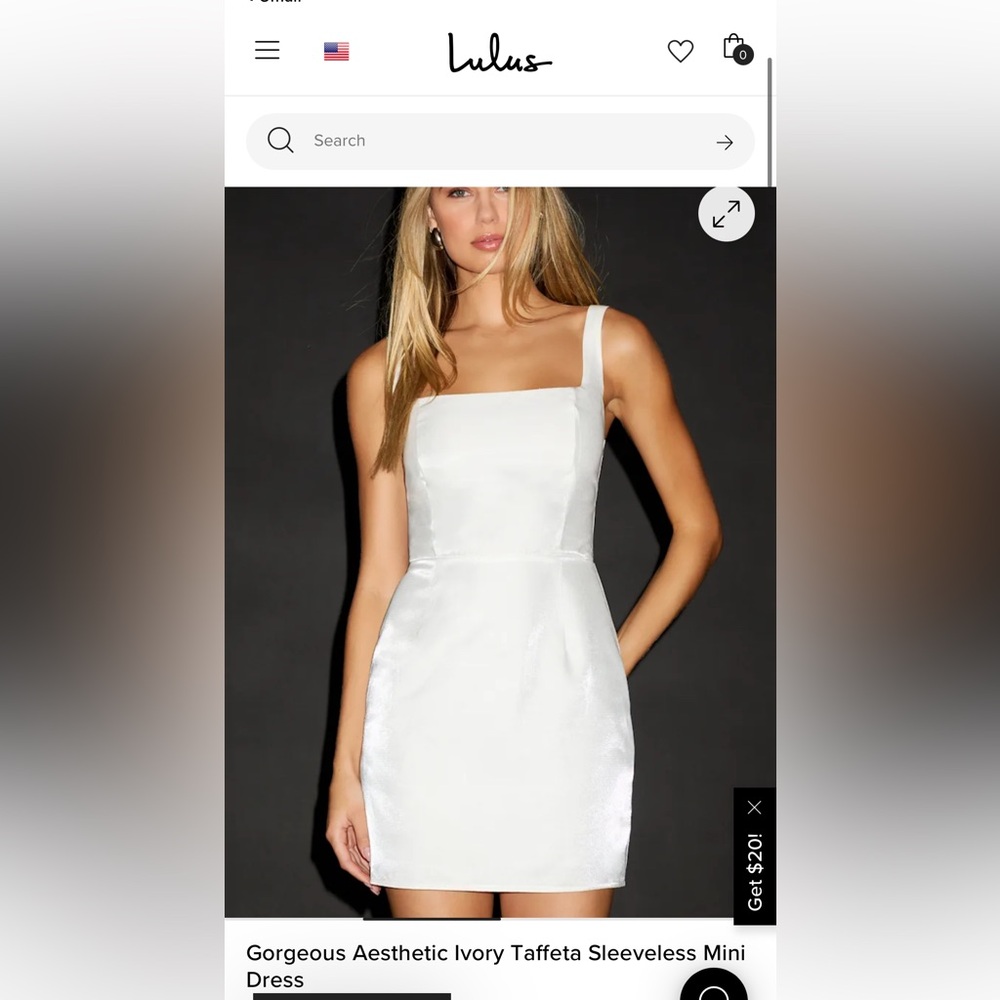 Lulu's White Strapless Dress
